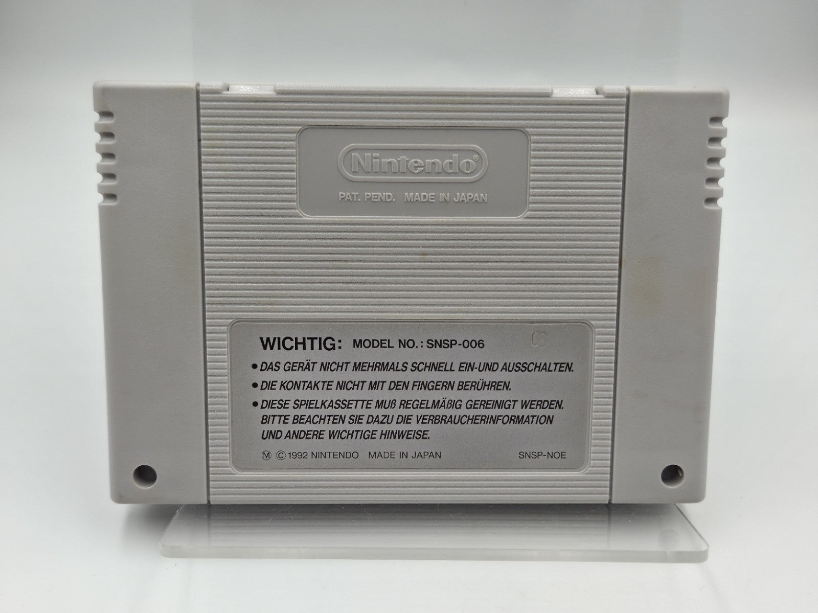 SNES Super Nintendo Top Gear Modul NOE