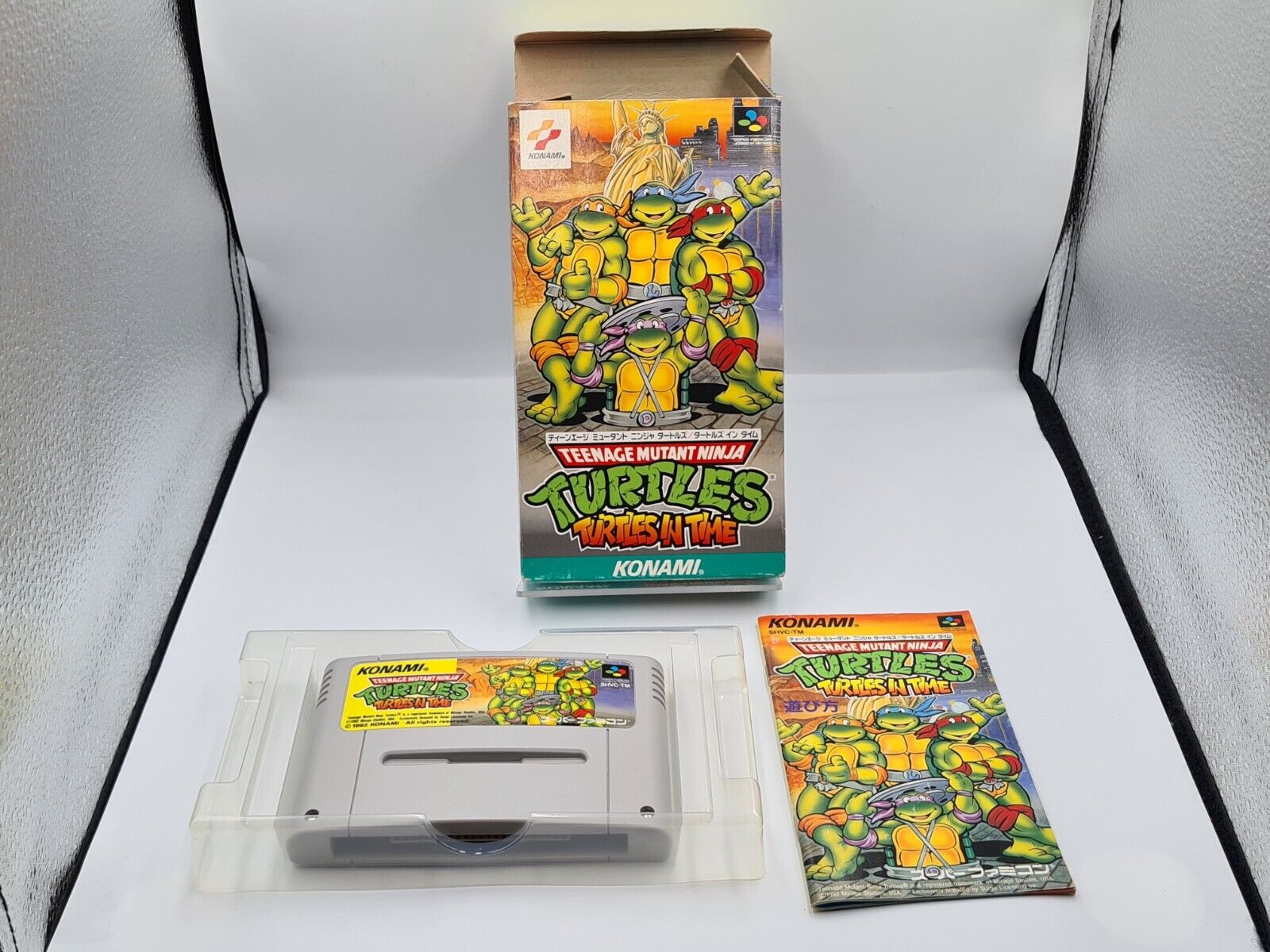 SFC Super Famicom Turtles in Time mit OVP und Anleitung Japan - T-Retro-Games 