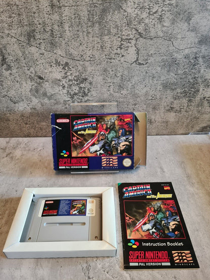 SNES Super Nintendo Captain America and The Avengers mit OVP und Anleitung EUR - T-Retro-Games 
