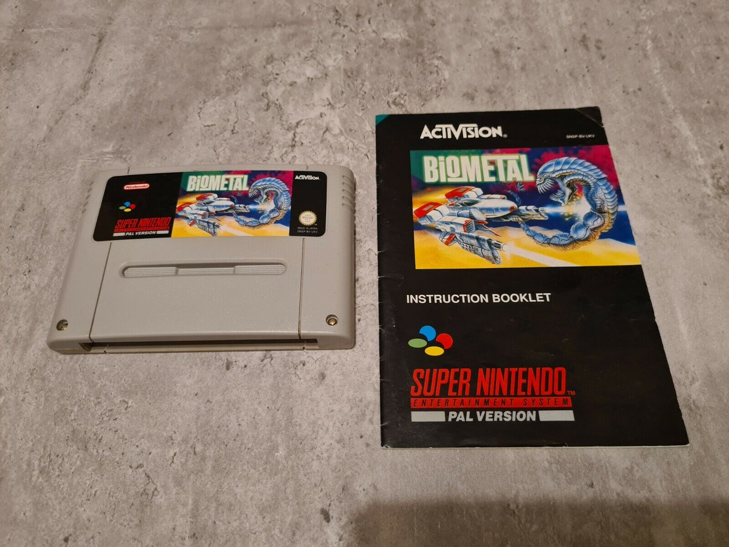 SNES Super Nintendo Biometal mit OVP und Anleitung UKV - T-Retro-Games 