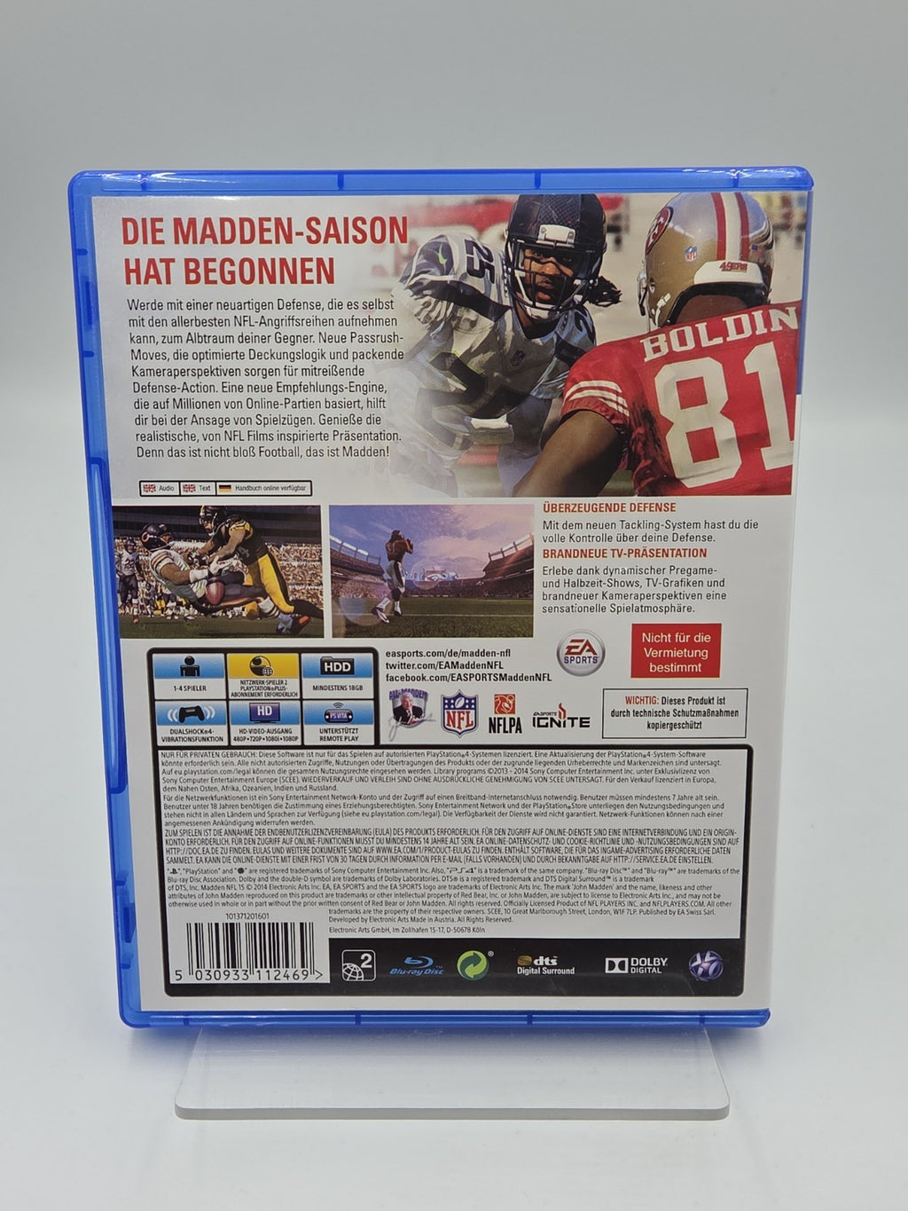 PS4 Playstation 4 Spiel Madden NFL 15 mit OVP Deutsch