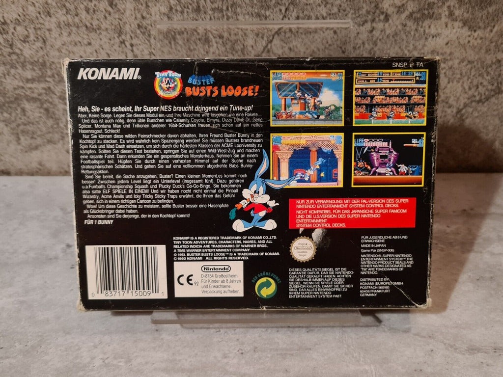SNES Tiny Toon Adventures Buster Busts Loose mit OVP und Anleitung NOE - T-Retro-Games 