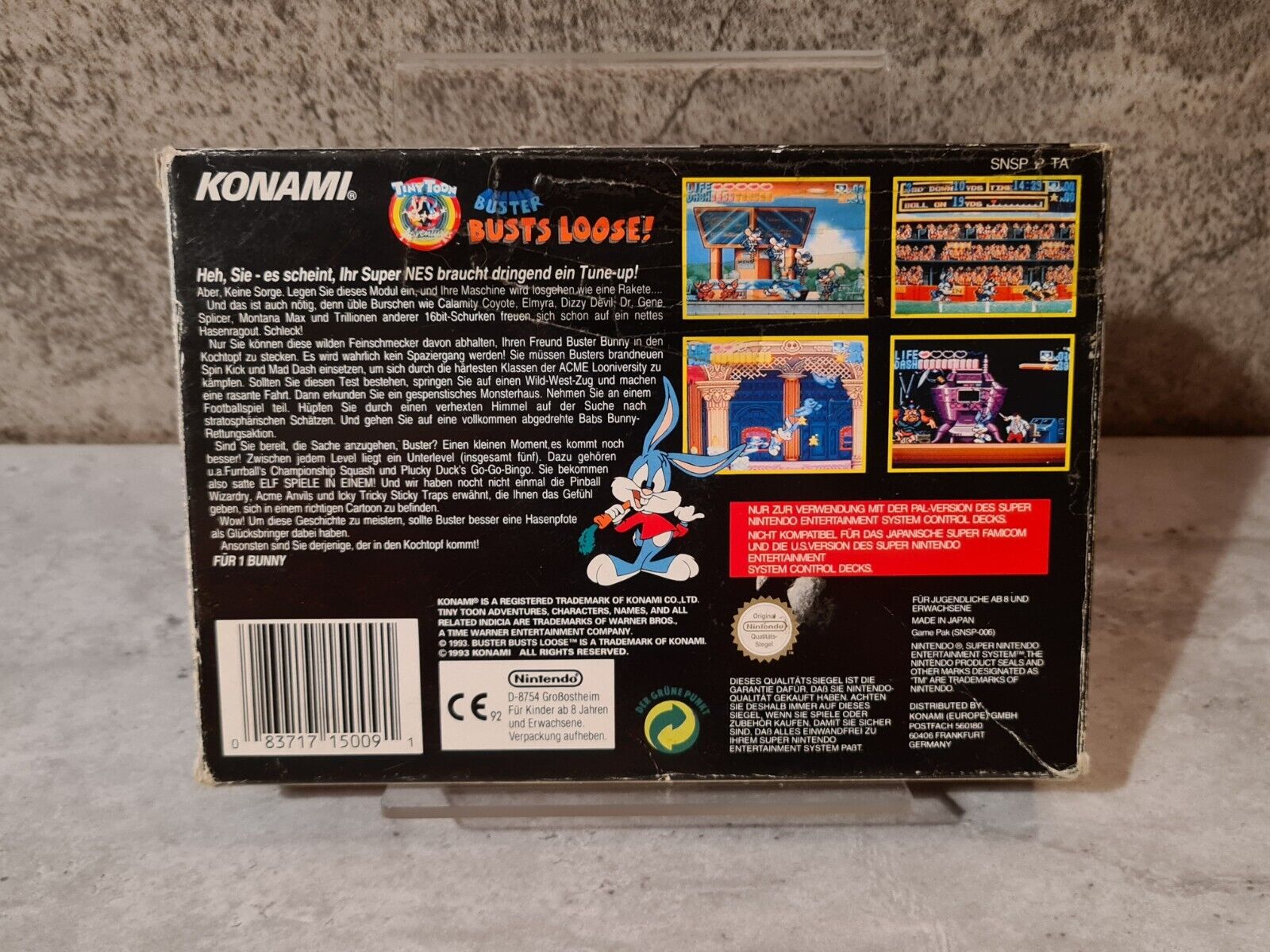 SNES Tiny Toon Adventures Buster Busts Loose mit OVP und Anleitung NOE - T-Retro-Games 