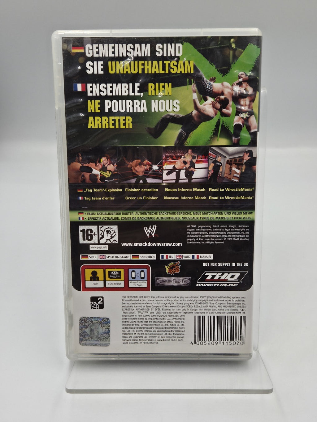 Sony PSP Spiel WWF Smackdown vs Raw 2009 mit OVP und Anleitung Multilingual