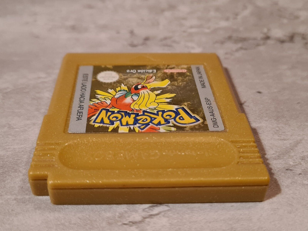 Nintendo Game Boy Color Spiel Pokemon Ediciòn Oro ESP Modul Speichert - T-Retro-Games 