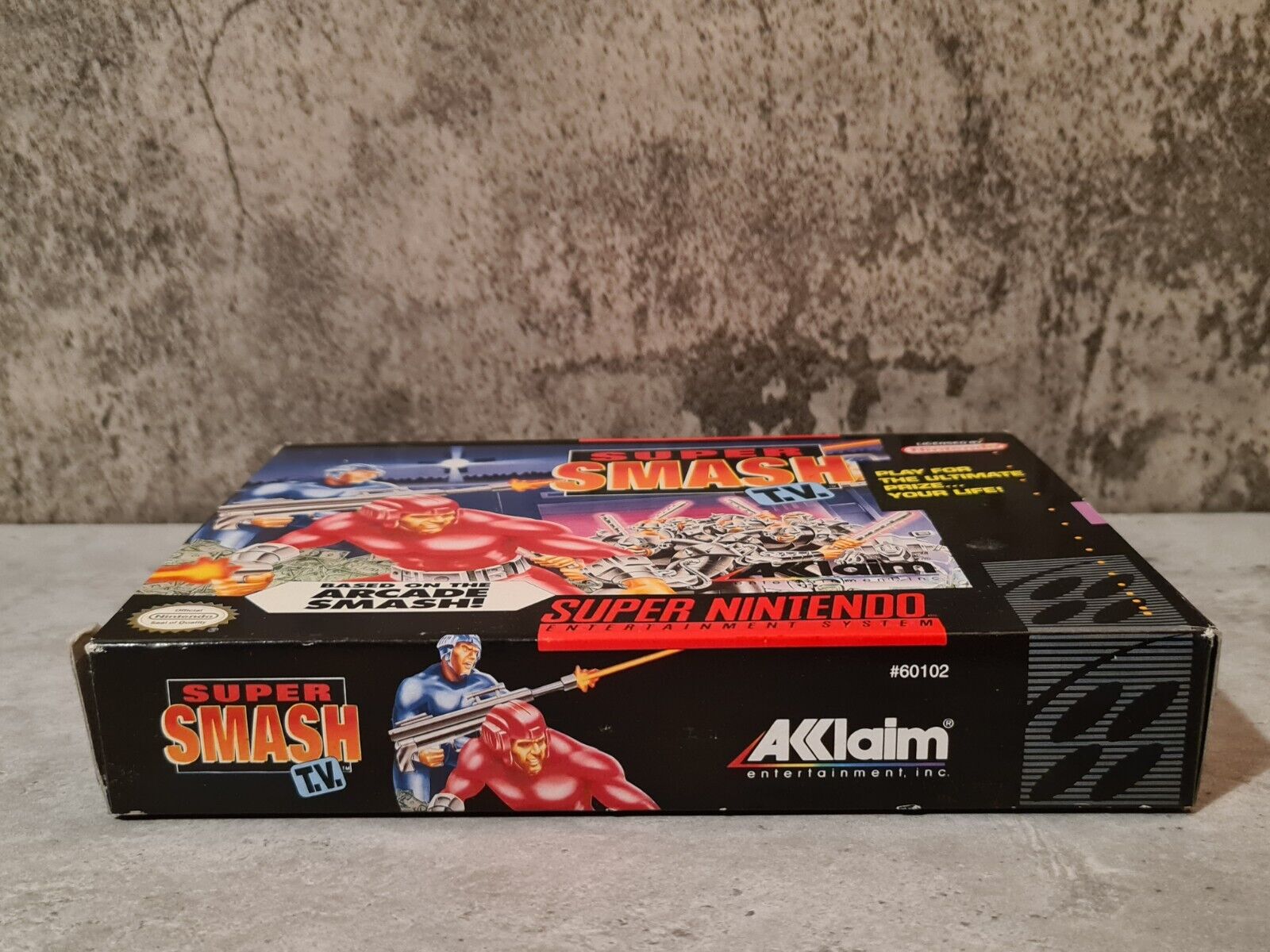 SNES Super Nintendo Super Smash T.V. mit OVP und Anleitung NTSC USA - T-Retro-Games 