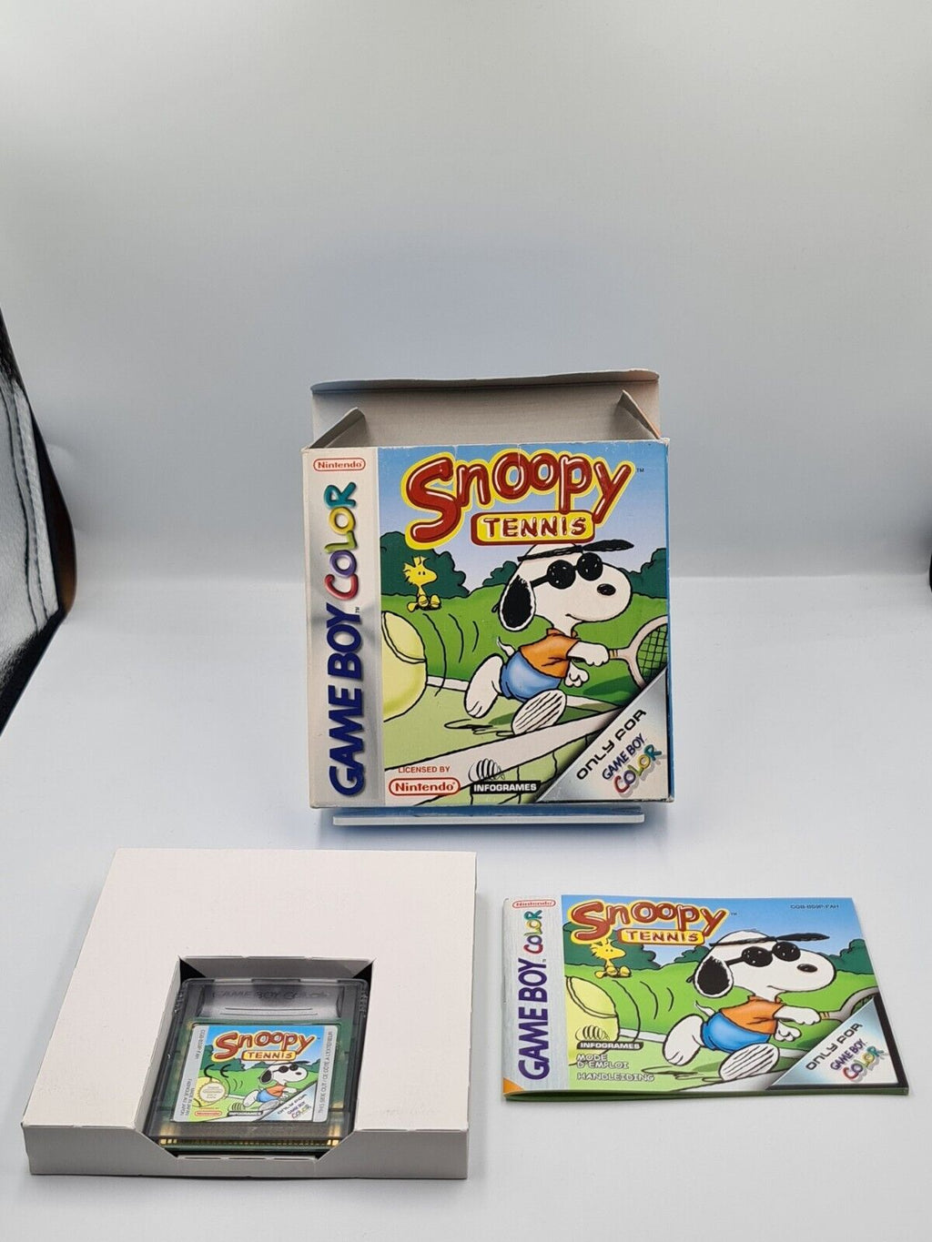 Nintendo Game Boy Color Snoopy Tennis mit OVP und Anleitung FAH - T-Retro-Games 