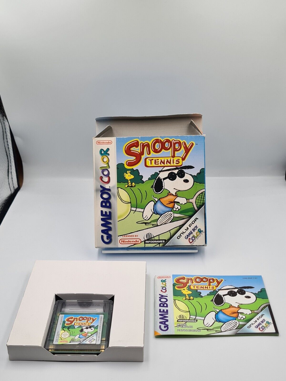 Nintendo Game Boy Color Snoopy Tennis mit OVP und Anleitung FAH - T-Retro-Games 
