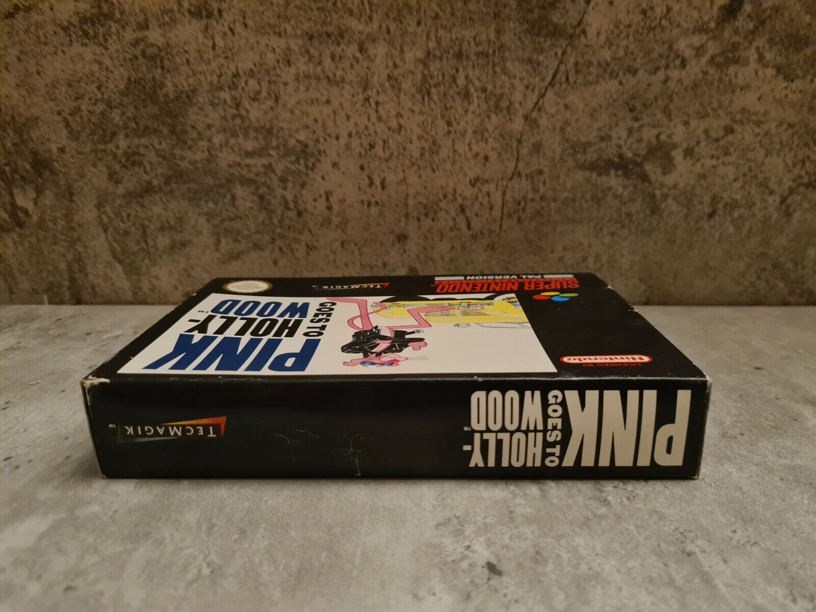 SNES Super Nintendo Pink goes to Hollywood mit OVP und Anleitung NOE - T-Retro-Games 
