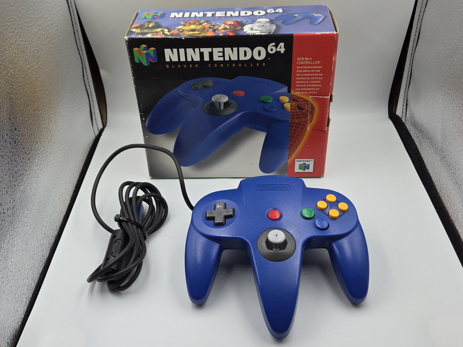 N64 Nintendo 64 Controller Joystick Blau Blue OVP EUR