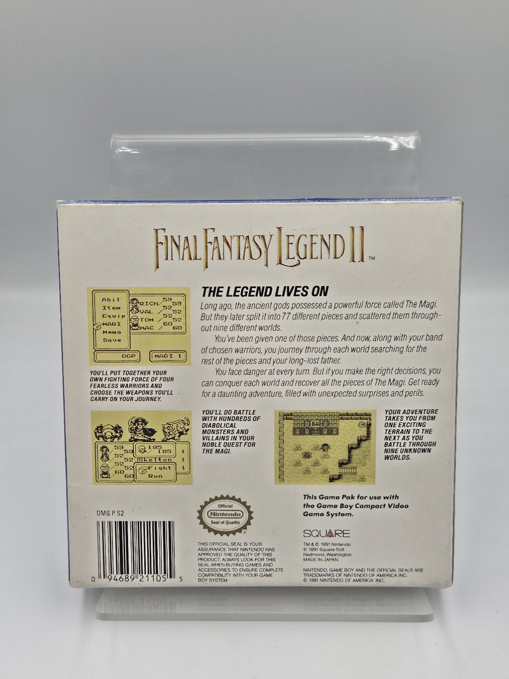Game Boy Classic Spiel Final Fantasy Legend II mit OVP + Anleitung + Karte USA