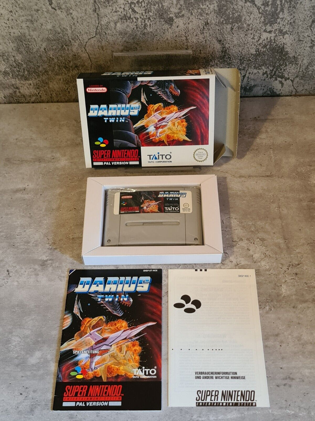SNES Super Nintendo Darius Twin mit OVP und Anleitung NOE - T-Retro-Games 
