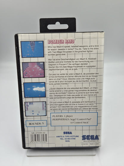 Sega Master System Spiel Bomber Raid mit OVP und Anleitung Multilingual 