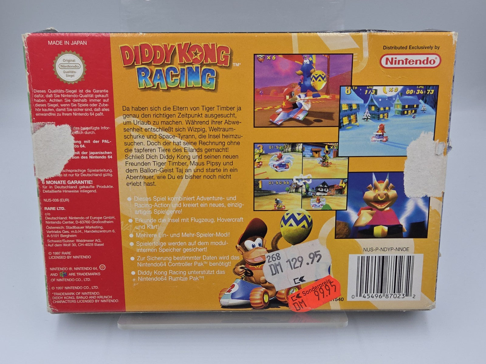 N64 Nintendo 64 Diddy Kong Racing mit OVP und Anleitung NOE