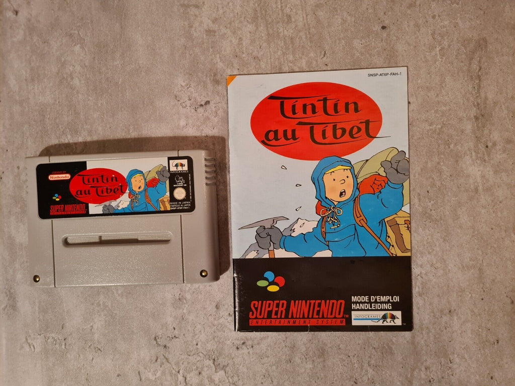 SNES Super Nintendo TinTin au Tibet mit OVP und Anleitung FAH - T-Retro-Games 