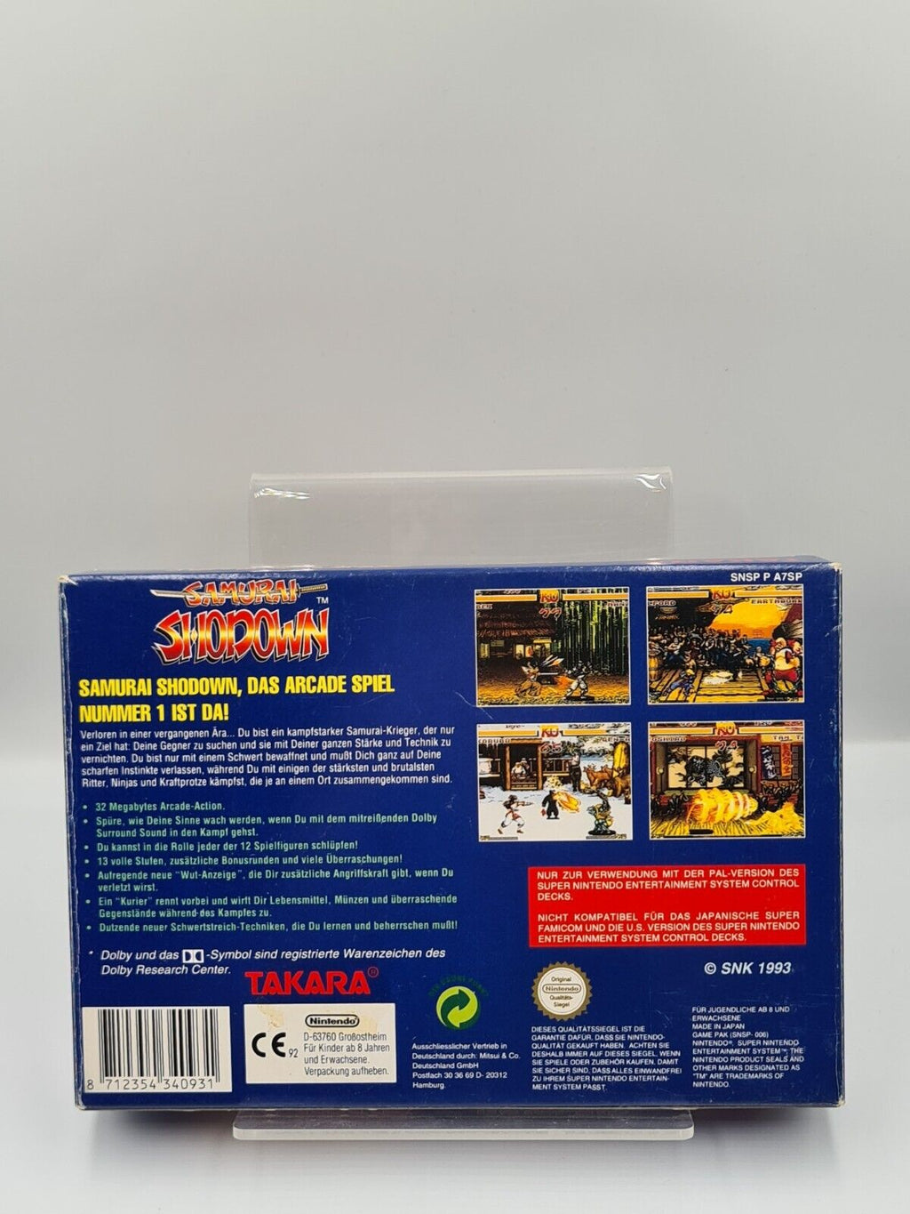 SNES Super Nintendo Samurai Shodown mit OVP und Anleitung NOE - T-Retro-Games 
