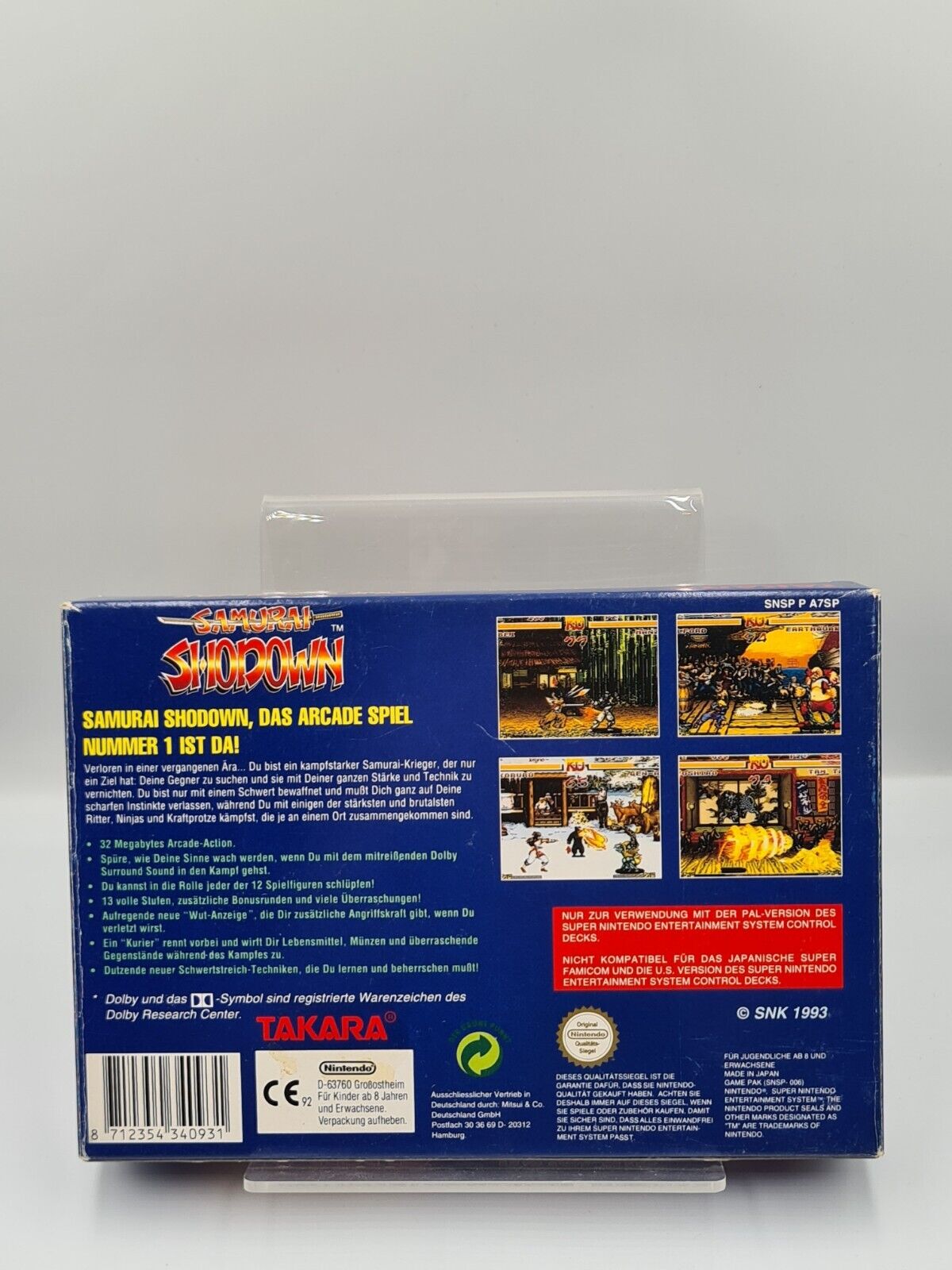SNES Super Nintendo Samurai Shodown mit OVP und Anleitung NOE - T-Retro-Games 