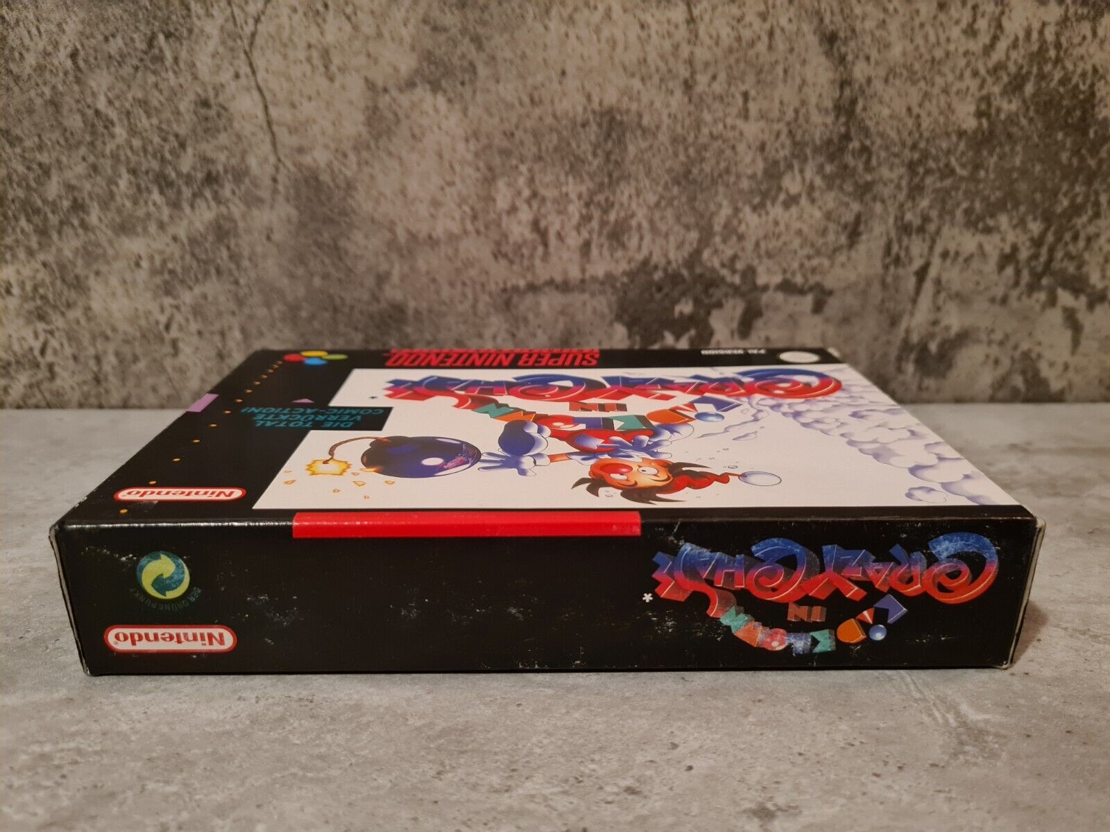 SNES Super Nintendo Kid Klown in Crazy Chase mit OVP und Anleitung NOE - T-Retro-Games 