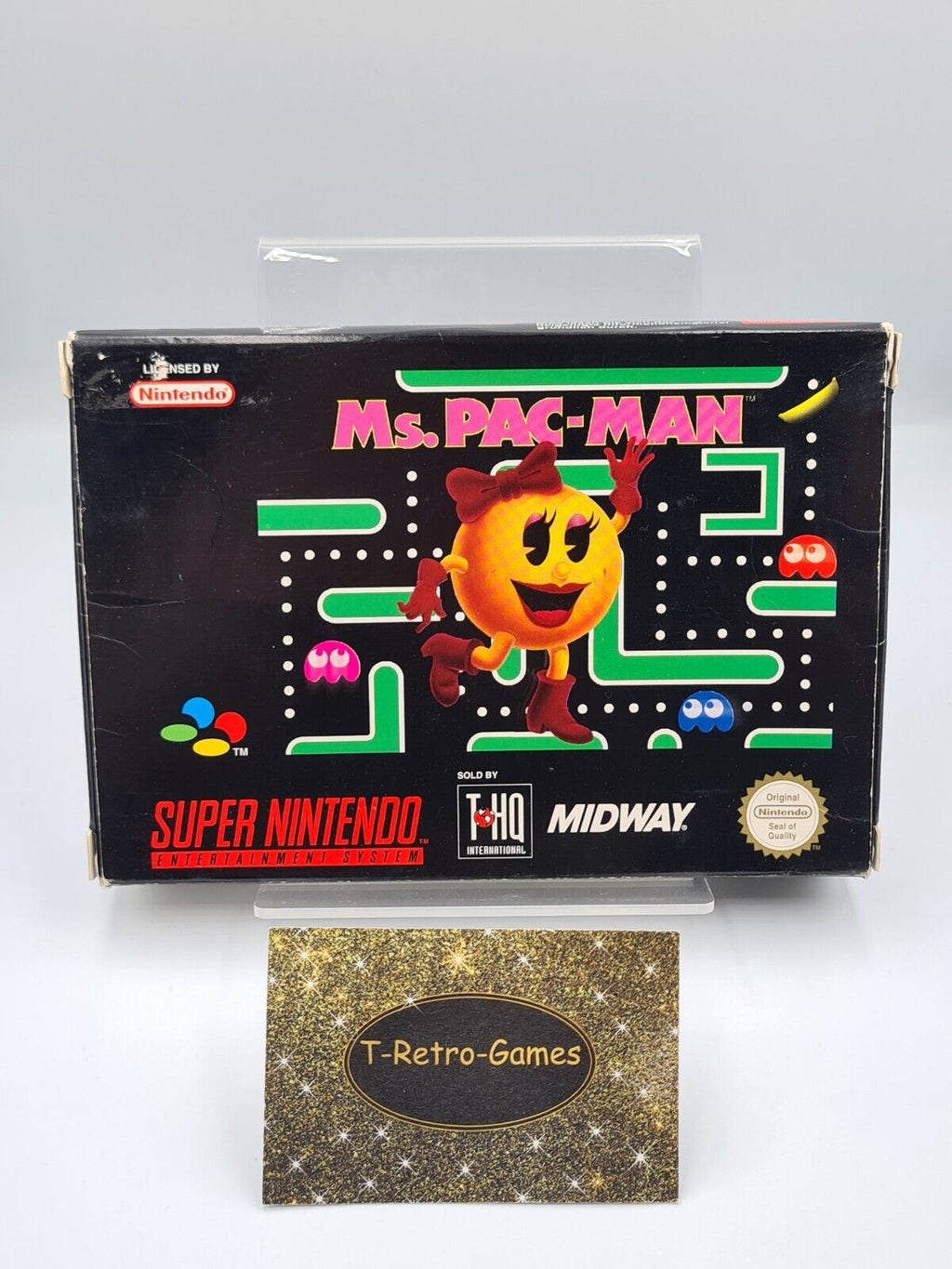 SNES Super Nintendo Ms. Pac-Man mit OVP und Anleitung EUR - T-Retro-Games 