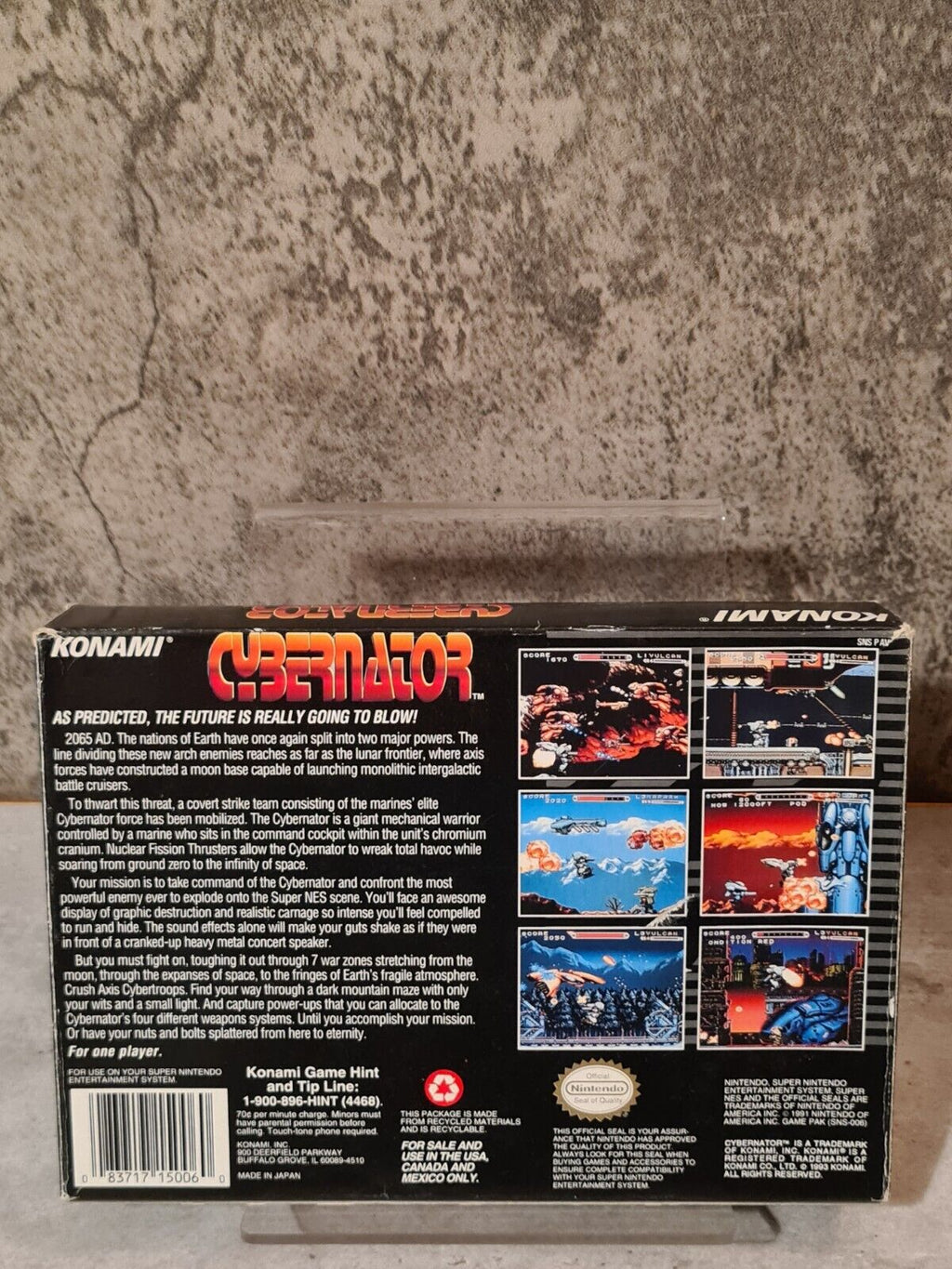 SNES Super Nintendo Cybernator mit OVP und Anleitung NTSC-USA - T-Retro-Games 