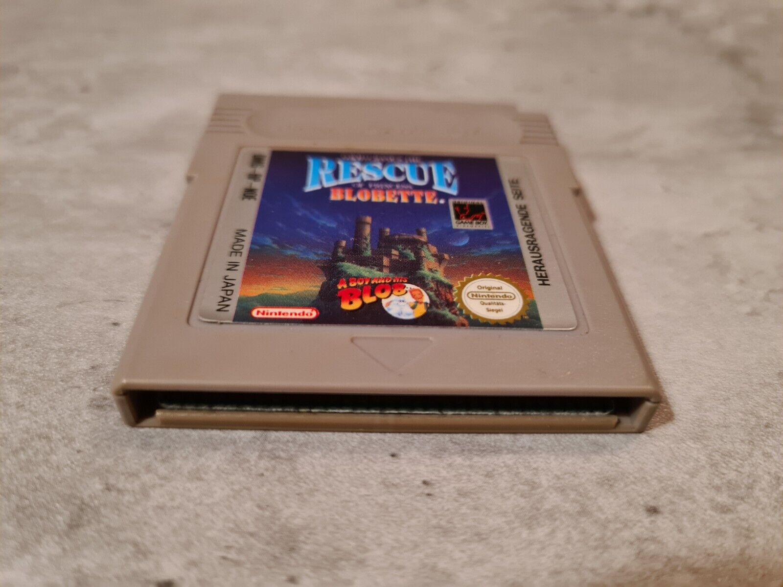 Game Boy Classic Spiel David Cranes The Rescue of Princess Blobette Modul NOE - T-Retro-Games 