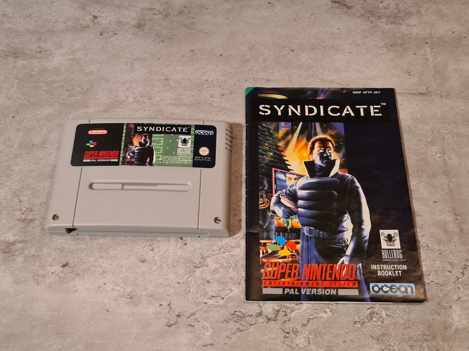 SNES Super Nintendo Syndicate mit OVP und Anleitung UKV - T-Retro-Games 
