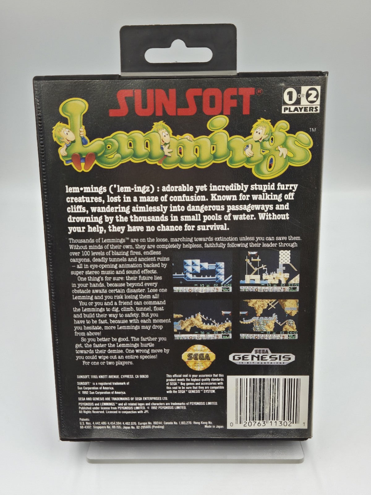 Sega Genesis Spiel Lemmings mit OVP USA