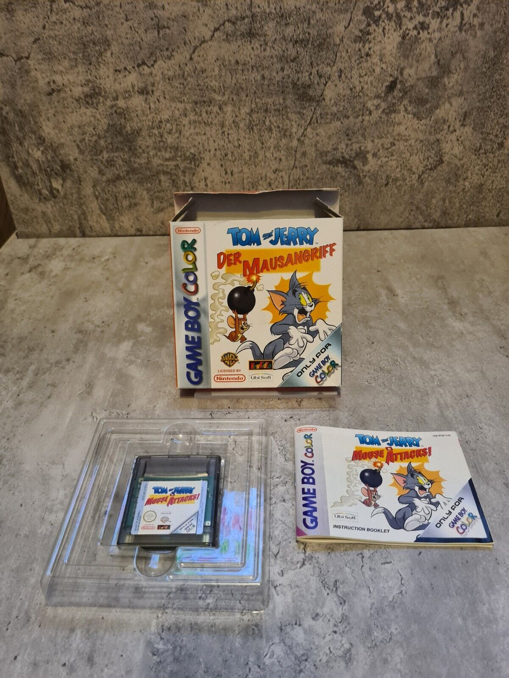 Nintendo Game Boy Color Tom and Jerry Der Mausangriff + OVP und Anleitung EUR - T-Retro-Games 