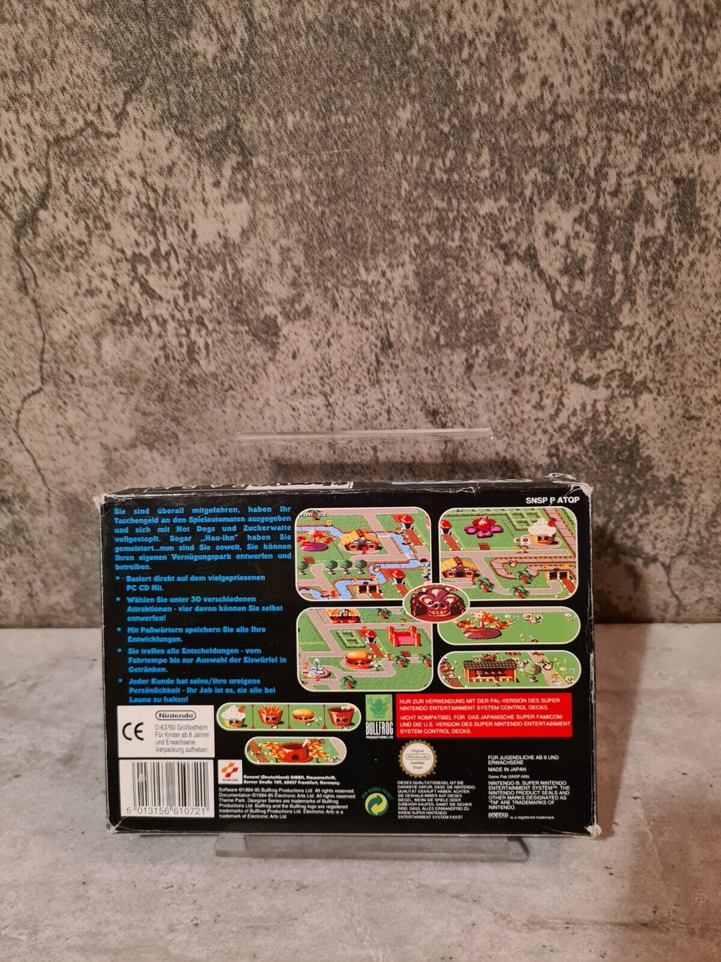 SNES Super Nintendo Theme Park World mit OVP und Anleitung NOE - T-Retro-Games 