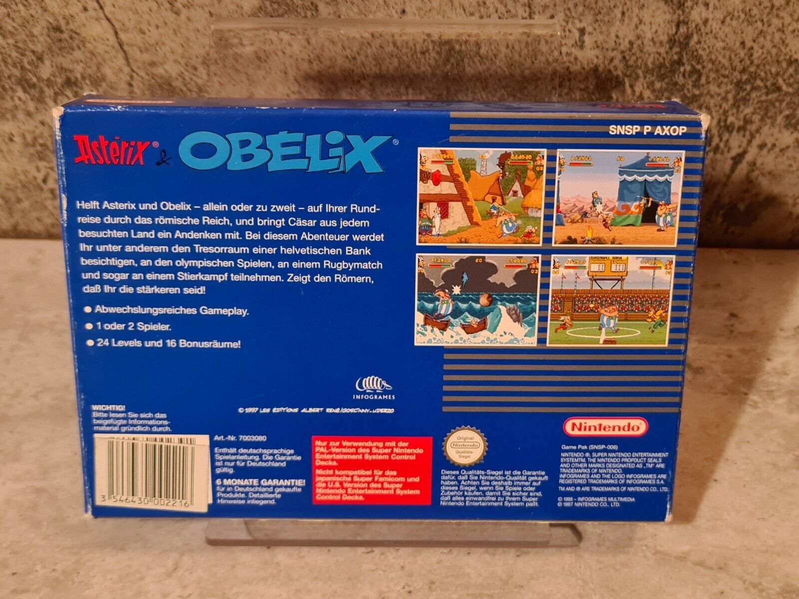 SNES Super Nintendo Asterix & Obelix mit OVP und Anleitung NOE - T-Retro-Games 