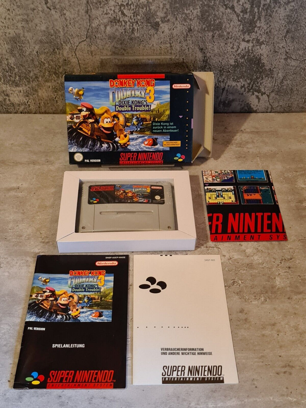 SNES Super Nintendo Donkey Kong Country 3 mit OVP und Anleitung NOE - T-Retro-Games 