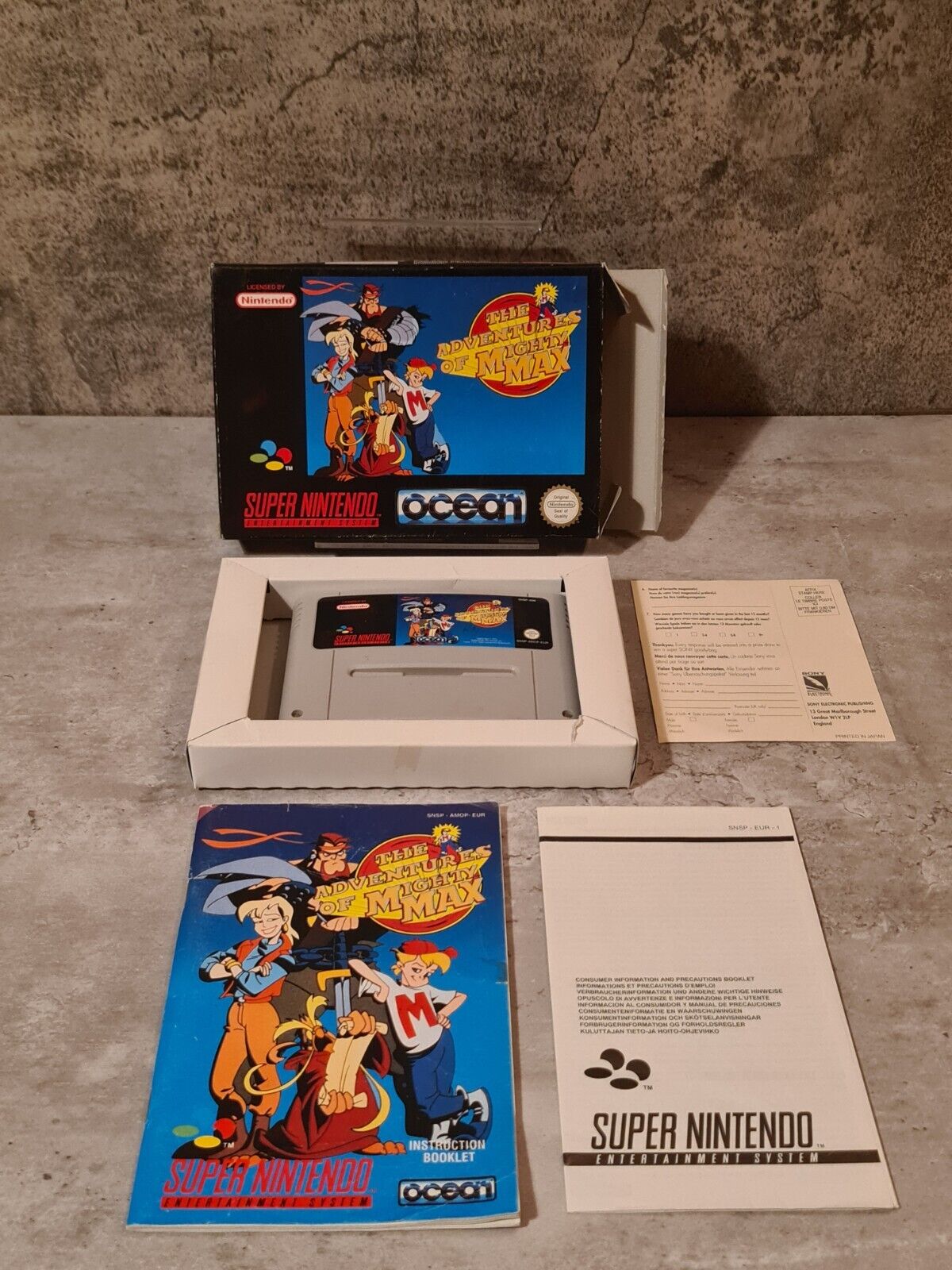 SNES Super Nintendo The Adventures of Mighty Max mit OVP und Anleitung EUR - T-Retro-Games 