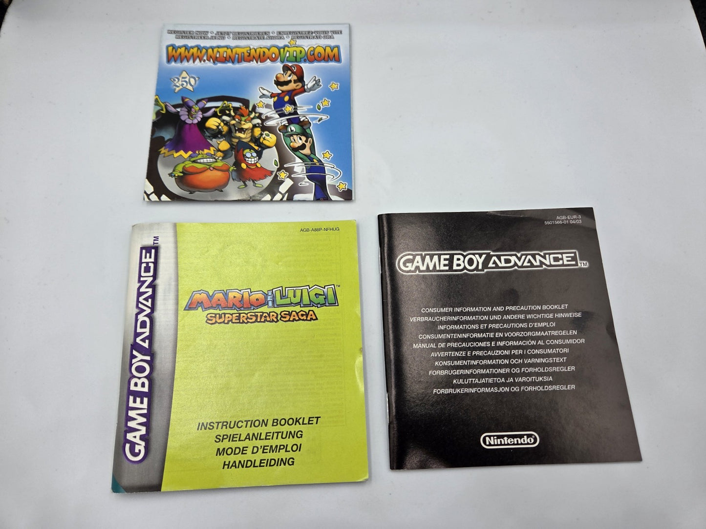 Nintendo Game Boy Advance Mario & Luigi Superstar Saga mit OVP und Anleitung EUR