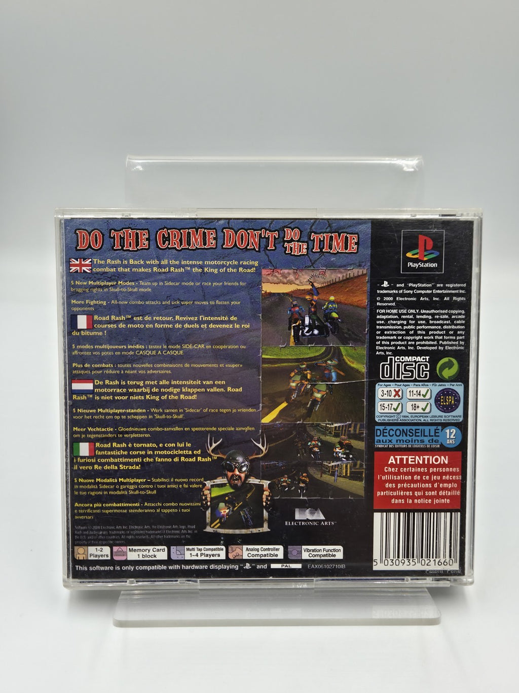 PS1 Playstation 1 Spiel Road Rash Jailbreak mit OVP und Anleitung Multilingual