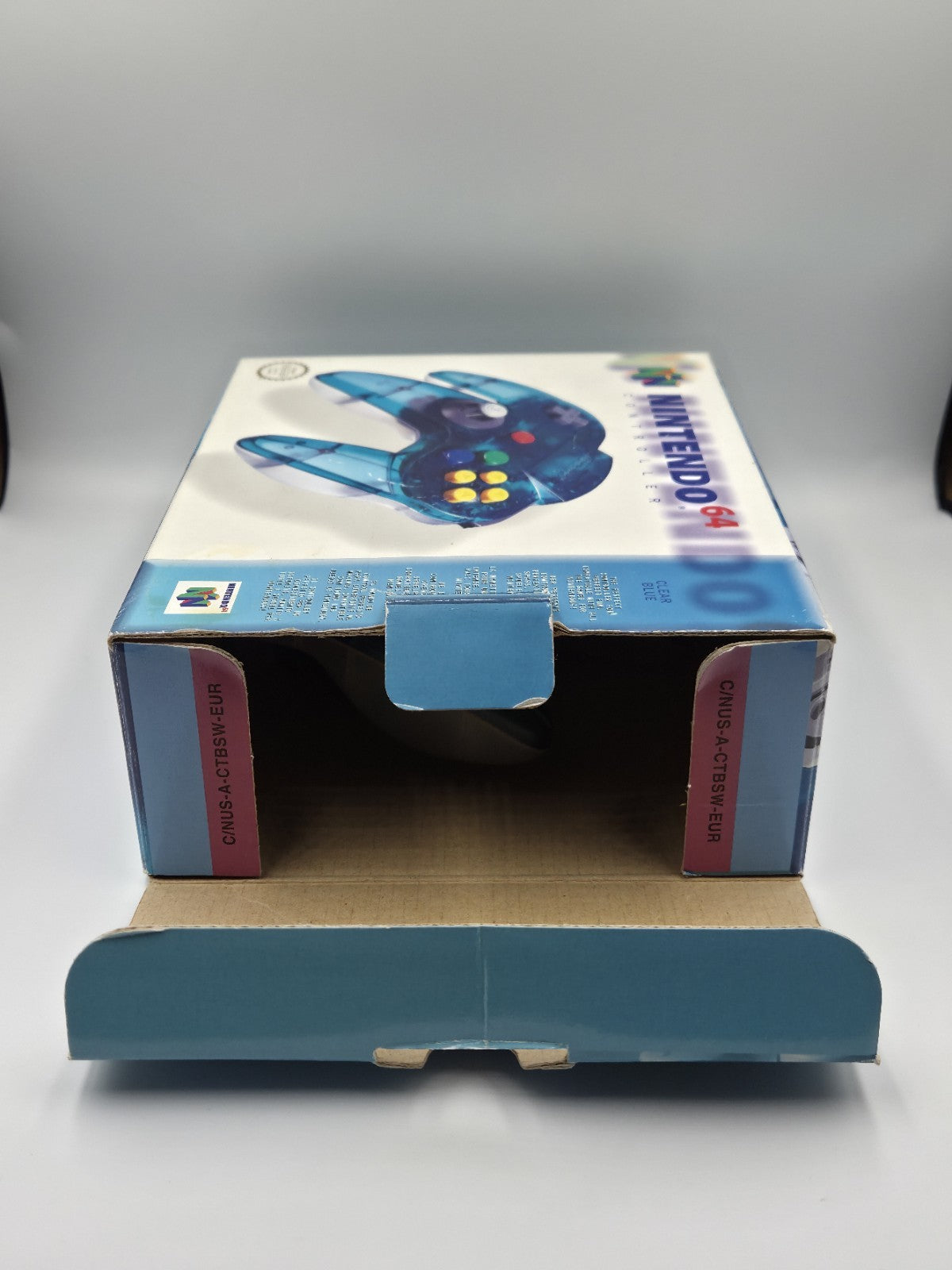 N64 Nintendo 64 Controller Clear Blue Joystick OVP EUR