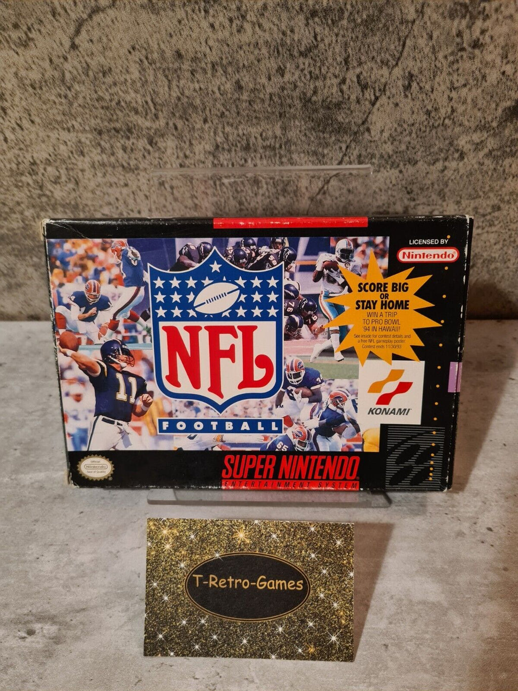 SNES Super Nintendo NFL Football mit OVP und Anleitung + Playbook NTSC USA - T-Retro-Games 