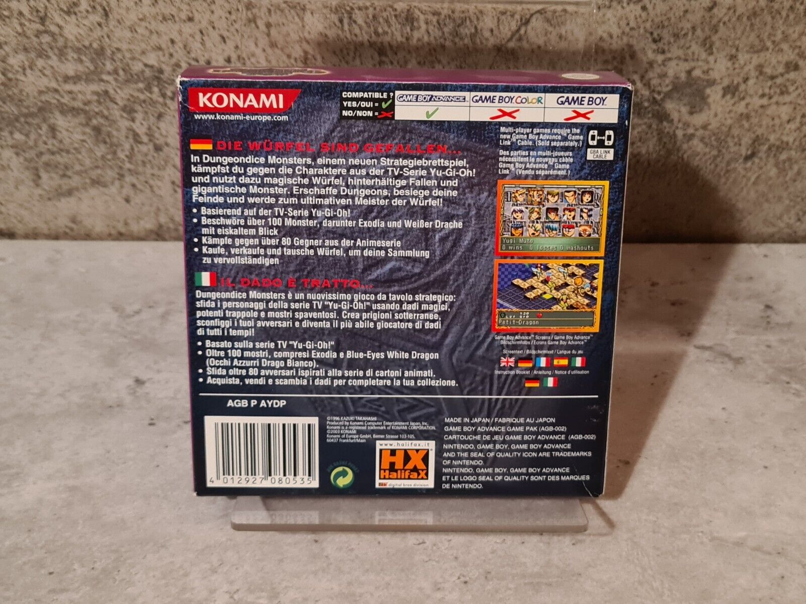 Gameboy Advance Yu-Gi-Oh Dungeon Dice Monsters mit OVP und Anleitung EUR - T-Retro-Games 