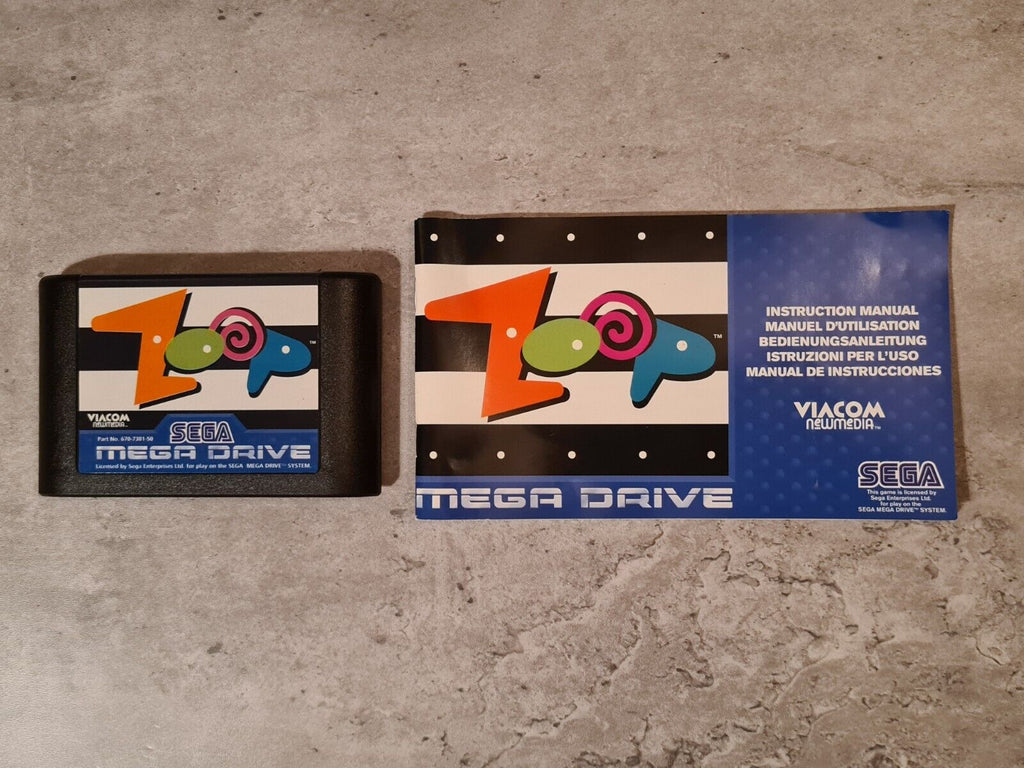 Sega Mega Drive Spiel Zoop mit OVP und Anleitung Multi Language - T-Retro-Games 