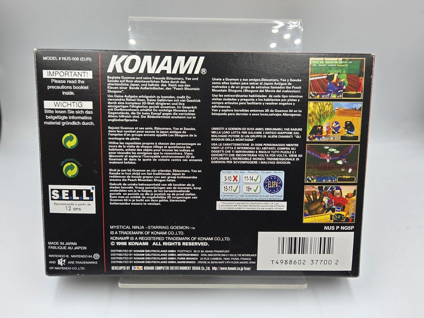 N64 Nintendo 64 Mystical Ninja Starring Goemon mit OVP und Anleitung EUR