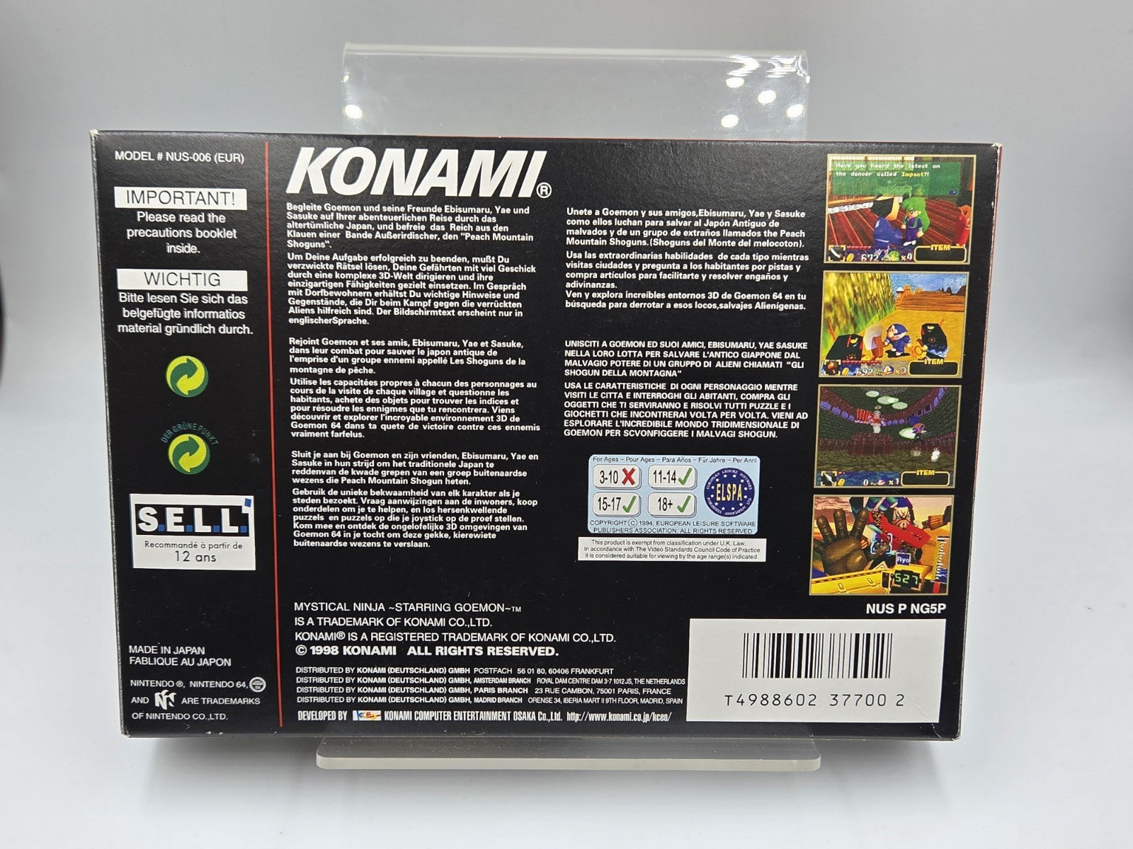 N64 Nintendo 64 Mystical Ninja Starring Goemon mit OVP und Anleitung EUR