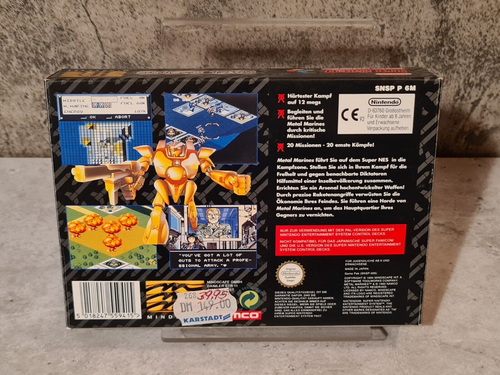 SNES Super Nintendo Metal Marines mit OVP und Anleitung + Poster NOE - T-Retro-Games 