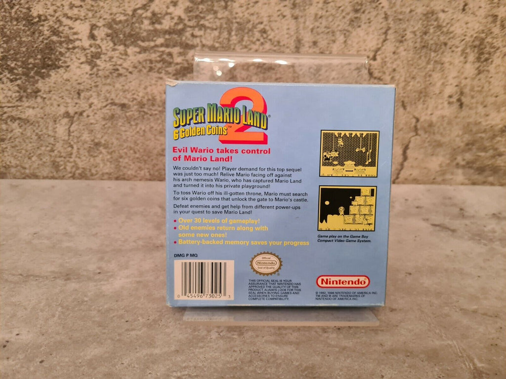 Nintendo Gameboy Super Mario Land 2 : 6 Golden Coins mit OVP und Anleitung USA - T-Retro-Games 
