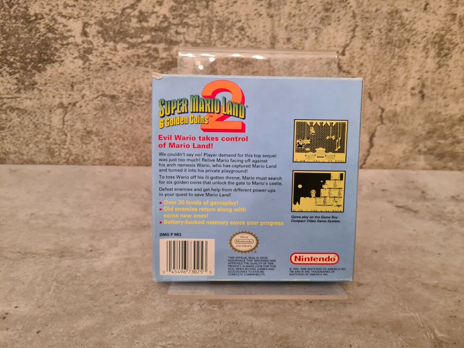 Nintendo Gameboy Super Mario Land 2 : 6 Golden Coins mit OVP und Anleitung USA - T-Retro-Games 