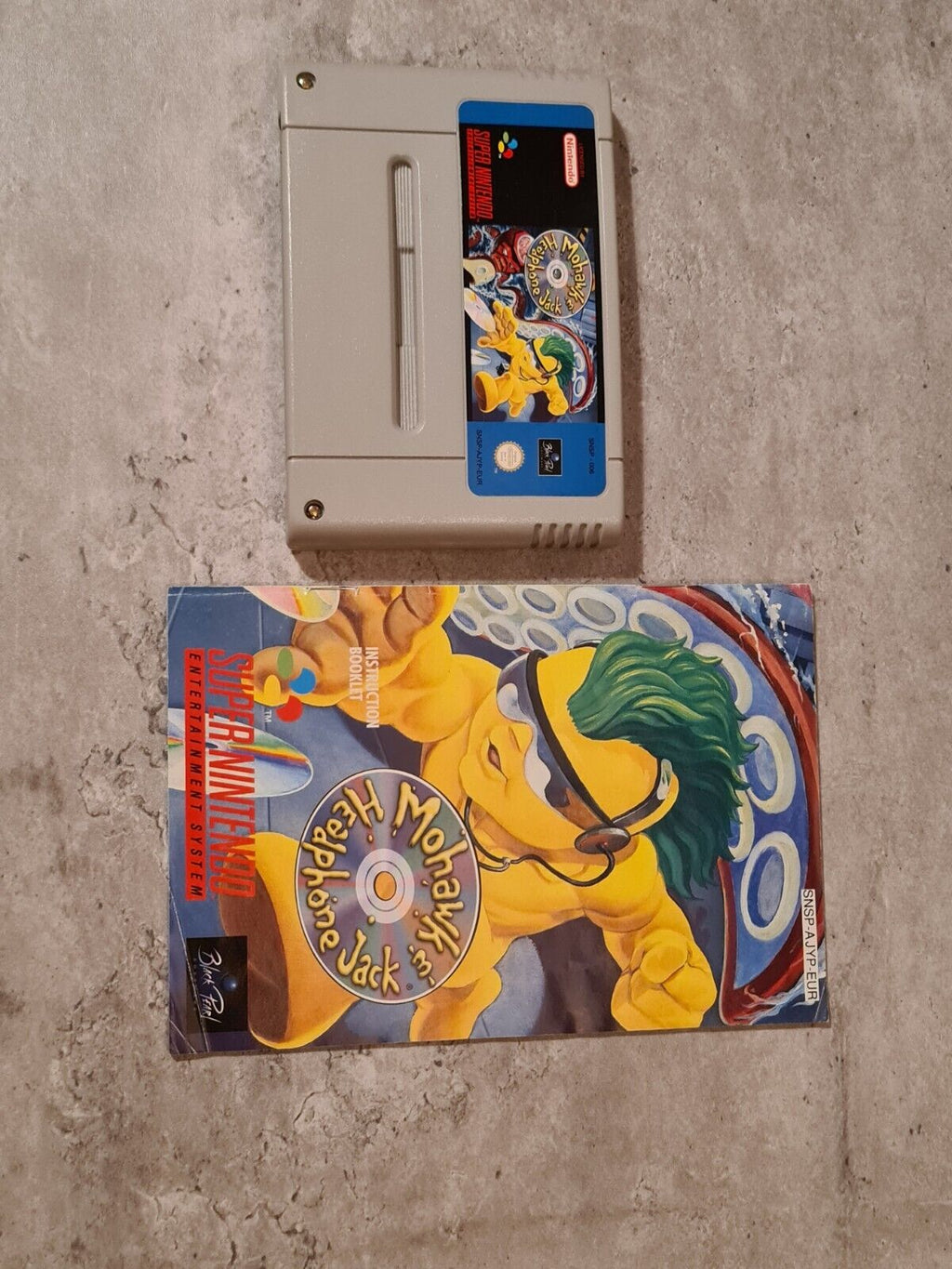 SNES Super Nintendo Mohawk & Headphone Jack mit OVP und Anleitung EUR - T-Retro-Games 