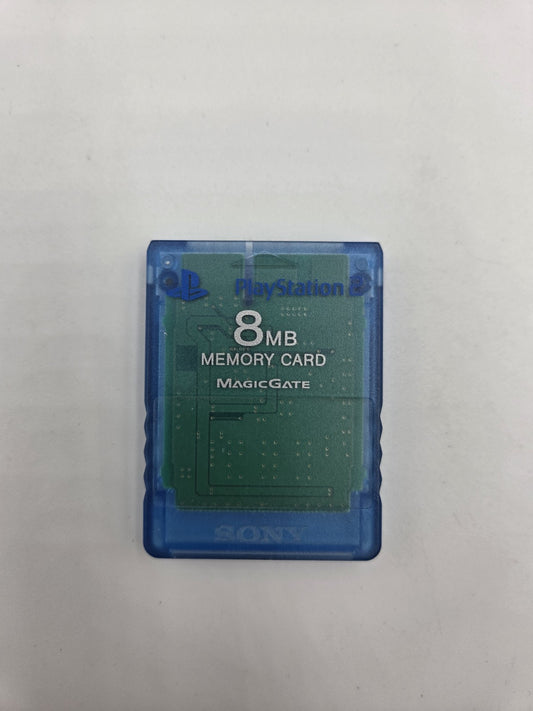 PS2 Sony Playstation 2 Memory Card Blau Transparent 8MB