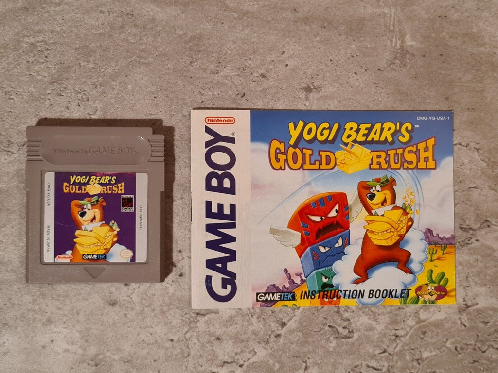 Nintendo Game Boy Classic Spiel Yogi Bear's Gold Rush mit OVP und Anleitung USA - T-Retro-Games 