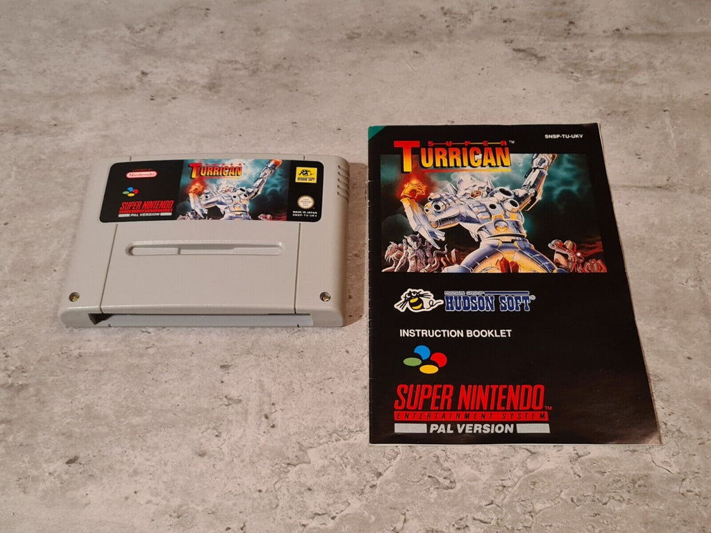 SNES Super Nintendo Super Turrican mit OVP und Anleitung UKV - T-Retro-Games 