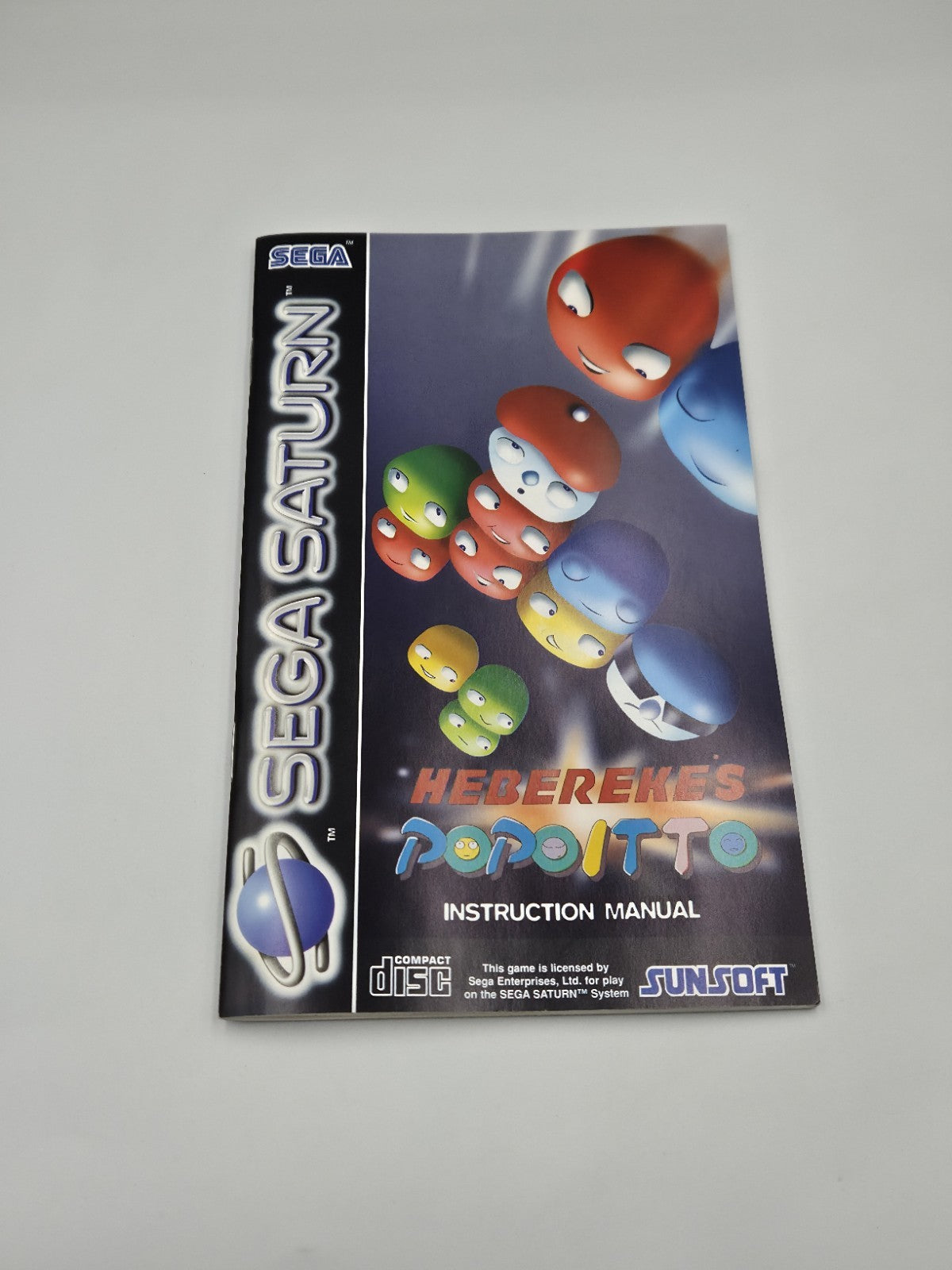 Sega Saturn Spiel Heberekes Popoitto mit OVP und Anleitung  Multilingual