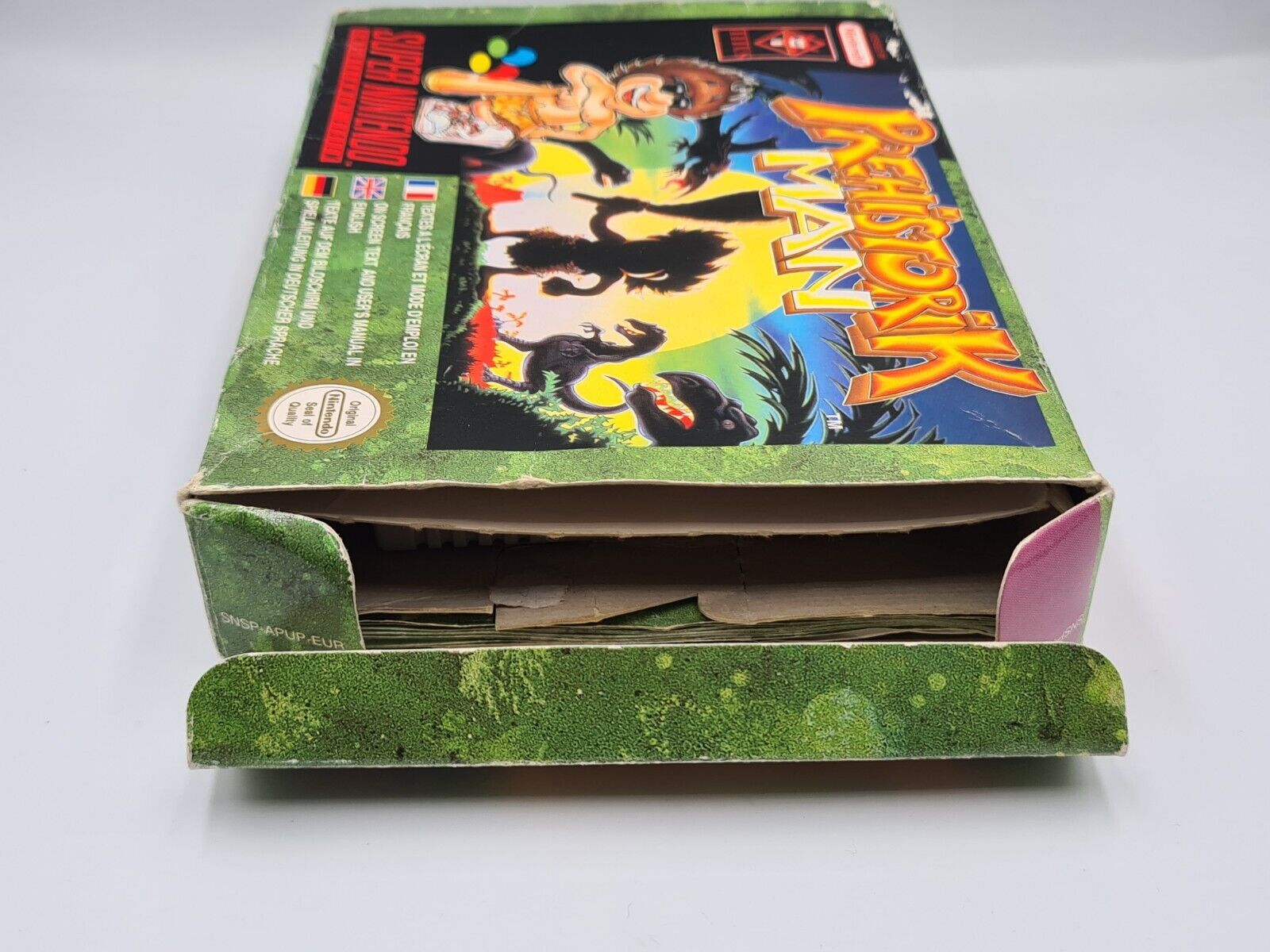 SNES Super Nintendo Prehistorik Man mit OVP und Anleitung EUR - T-Retro-Games 