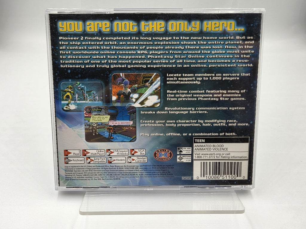 Sega Dreamcast Phantasy Star Online mit OVP und Anleitung + Sonic Demo USA 